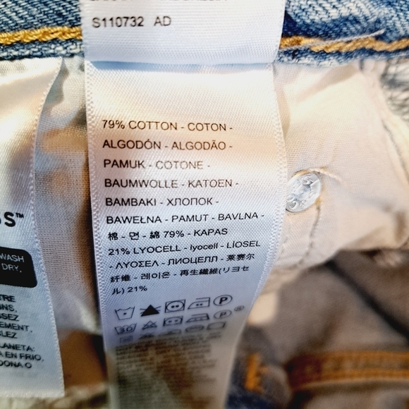 Levi's Premium Light Wash High Loose Taper Distressed Size 28 - Picture 10 of 12